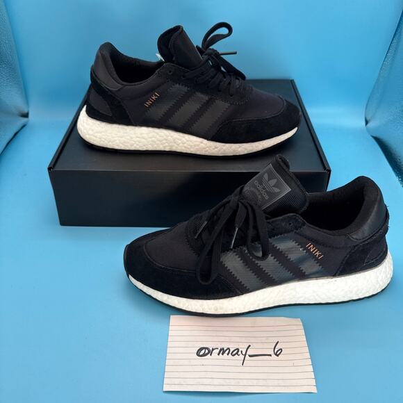 adidas Iniki Runner Core Black m8 w9.5 - Picture 3 of 15